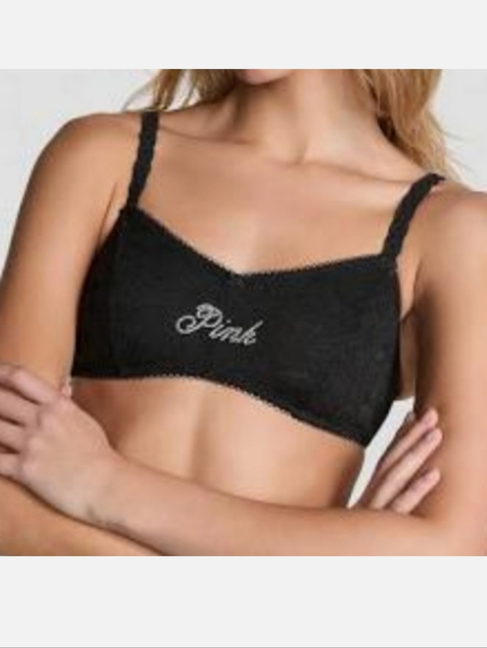 Victoria's Secret PINK BLING bralette LARGE Y2K